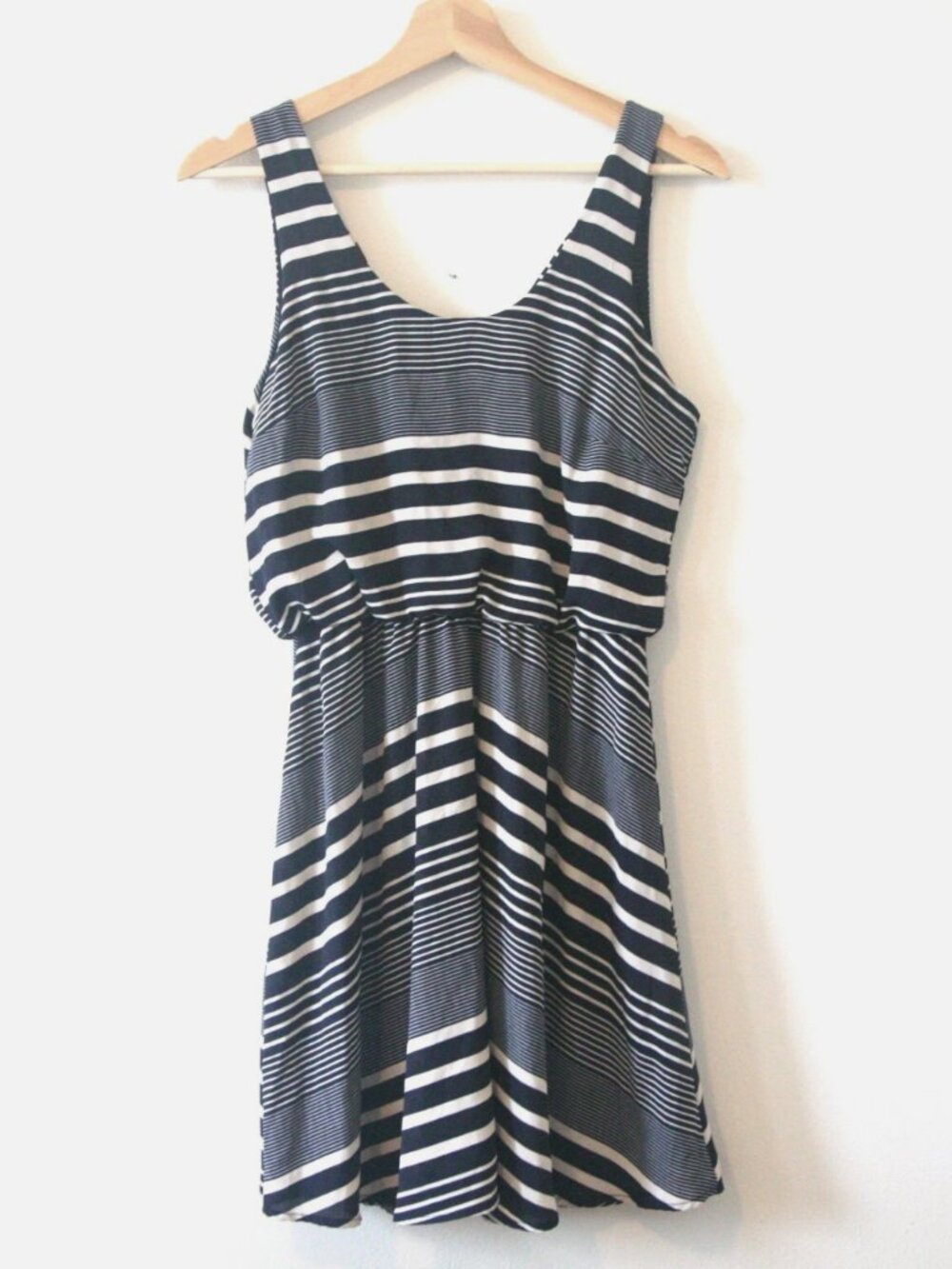 Size M - LUSH Women's Striped Navy Sundress